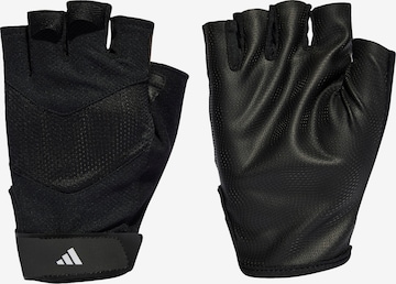 ADIDAS PERFORMANCE Athletic Gloves in Black: front