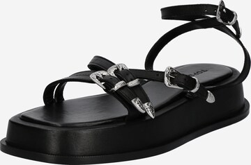 TOPSHOP Remienkové sandále 'Kayla' - Čierna: predná strana