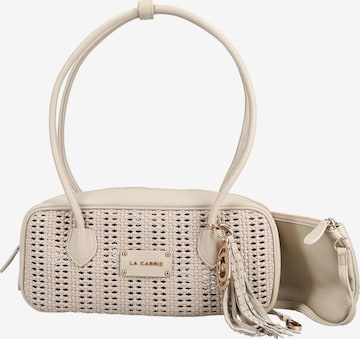 Borsa a mano di La Carrie in beige: frontale