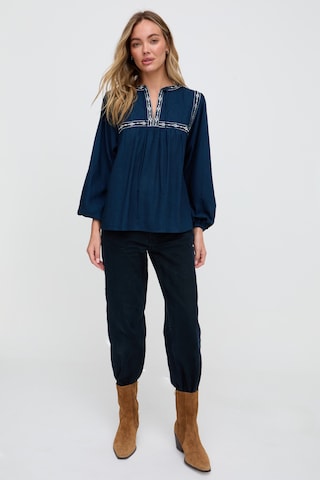 RAFFYA Blouse 'Baez Billowy' in Blue