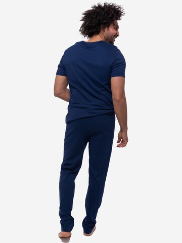 Mey Pyjama kurz 'Solid Night' in Blau