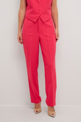 Kaffe Regular Pleated Pants 'Sakura' in Pink: front