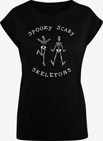 Merchcode Shirt 'Spooky Scary Skeletons - Dance Duo' in Schwarz: predná strana