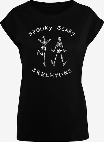 Merchcode Shirt 'Spooky Scary Skeletons - Dance Duo' in Schwarz: predná strana