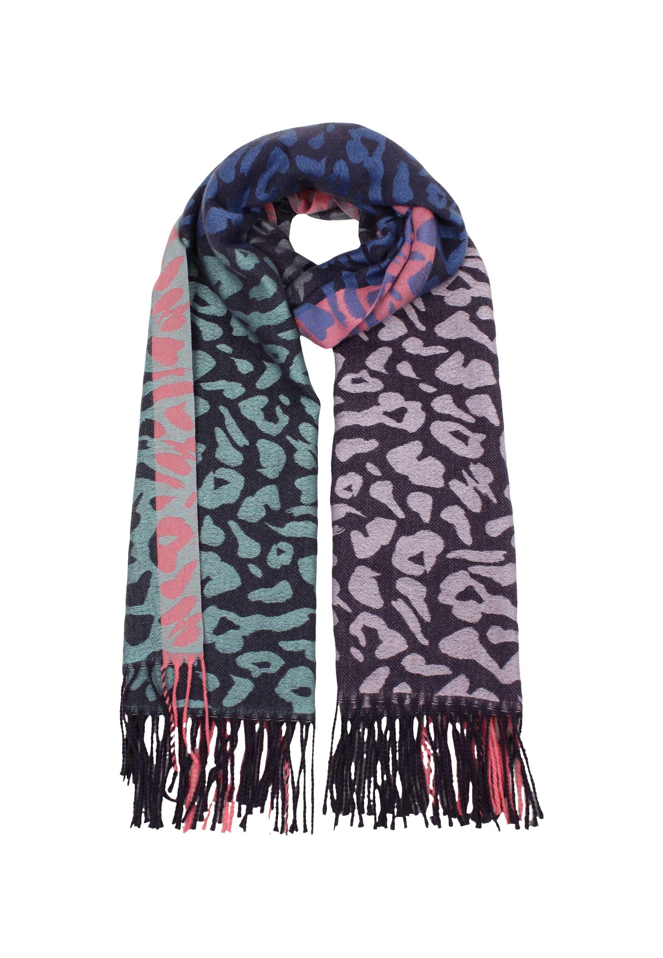 SAMAYA Superweicher und Webschal 'Garoa' in Mischfarben: Vorderseite