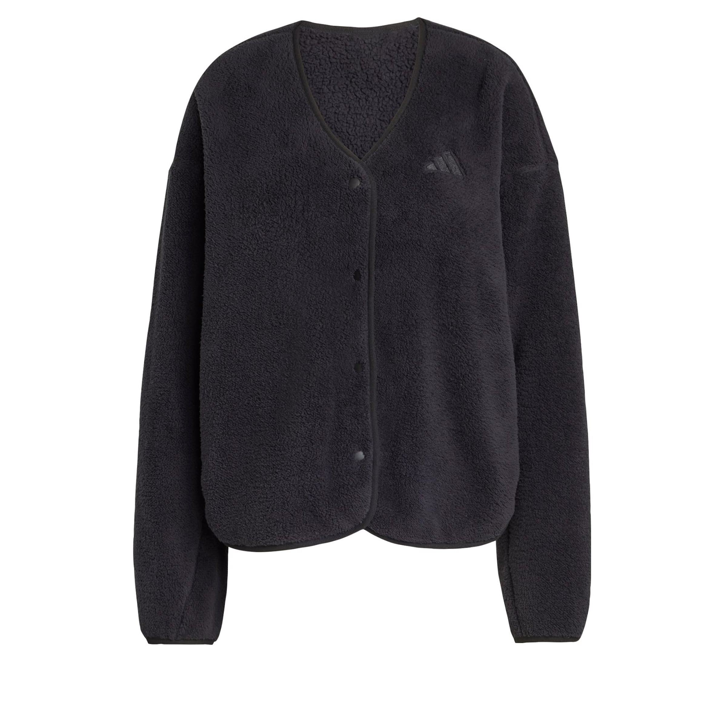 ADIDAS SPORTSWEAR Funktionsfleecejacka 'Future Icons' i svart: framsida