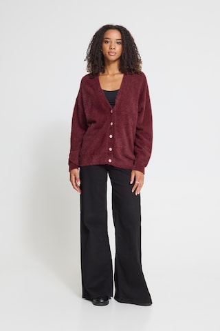 ICHI Gebreid vest 'BRULA' in Rood