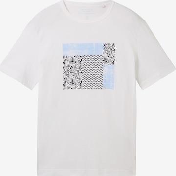 T-Shirt TOM TAILOR en blanc : devant