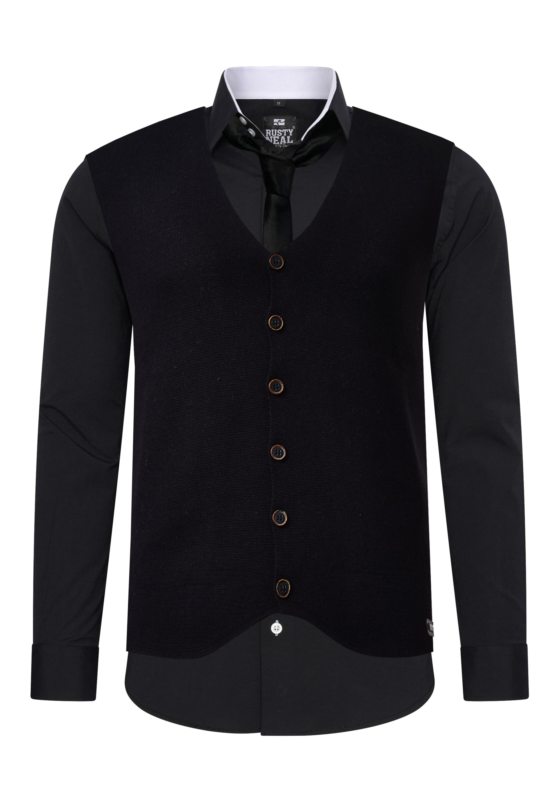 Rusty Neal Button Up Shirt in Black, Item view