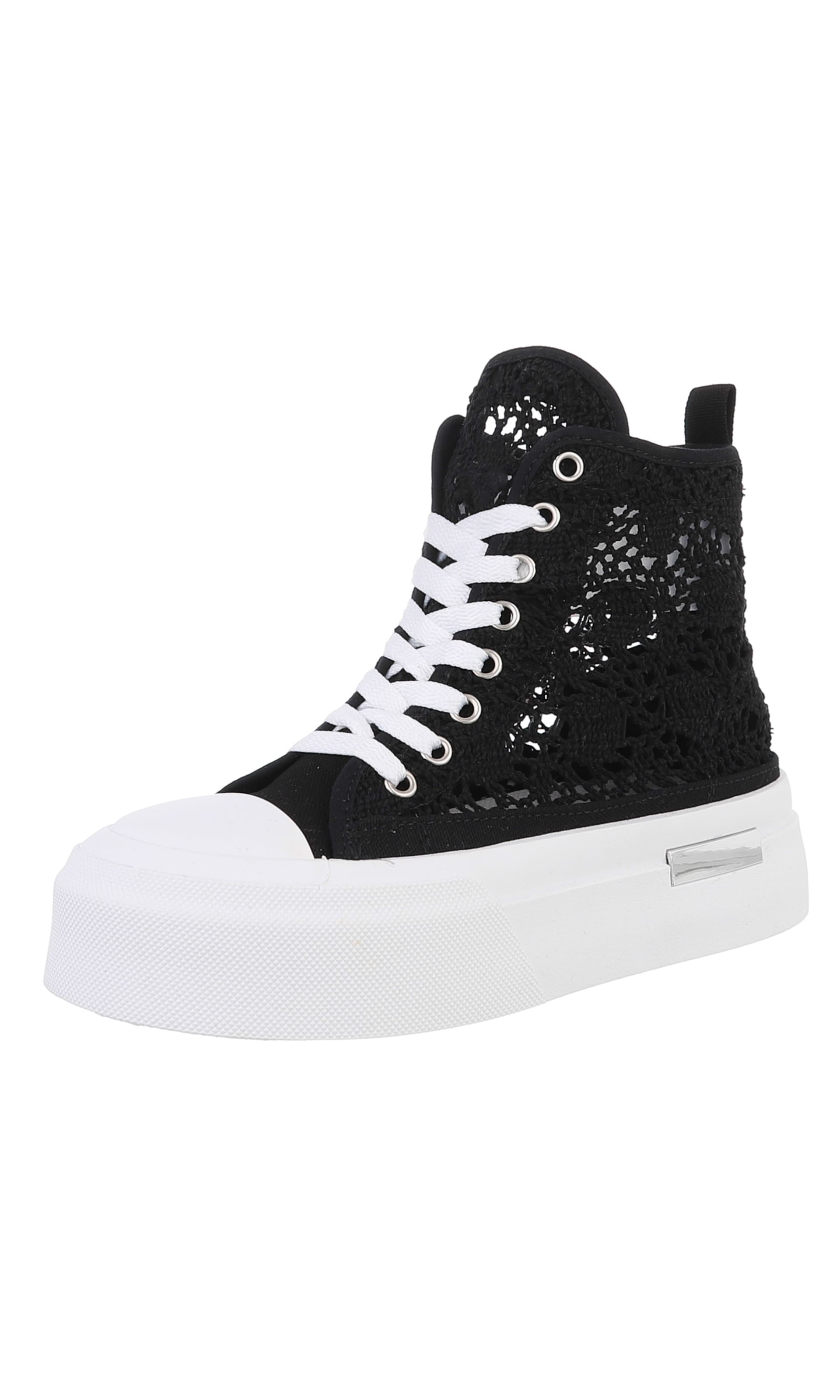 Ital-Design Sneaker in Schwarz: Vorderseite