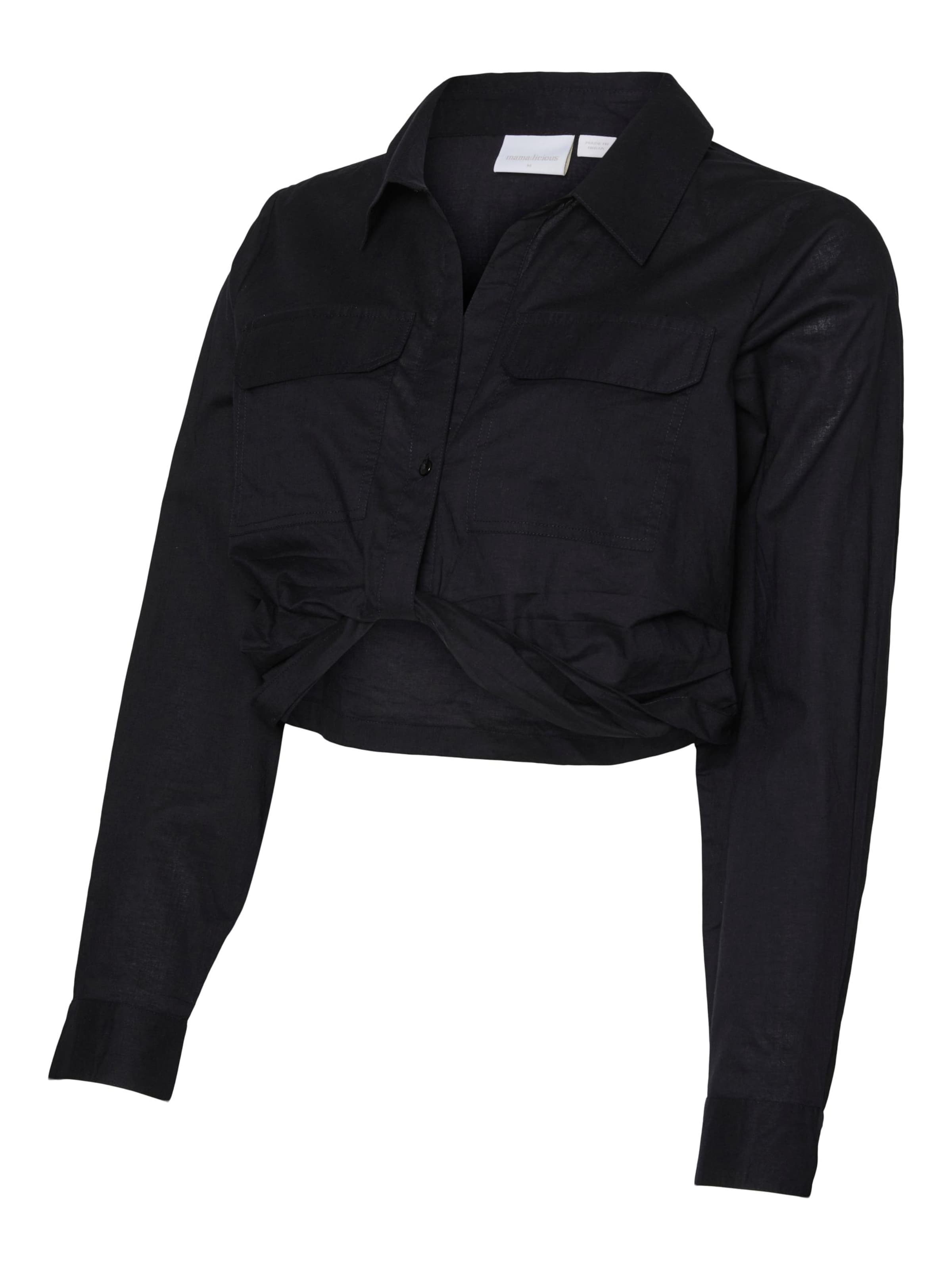 MAMALICIOUS Μπλούζα 'Sherie' σε μαύρο: μπροστά