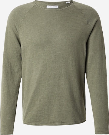 JACK & JONES Pulóver 'JJBreeze' - zöld: elől