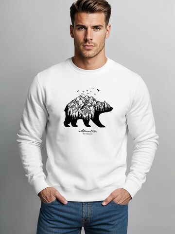 Neverless Sweatshirt 'Mountain Bear' in White