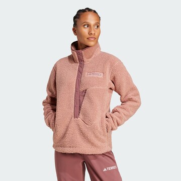 Pull-over de sport 'Xploric' ADIDAS TERREX en rouge : devant