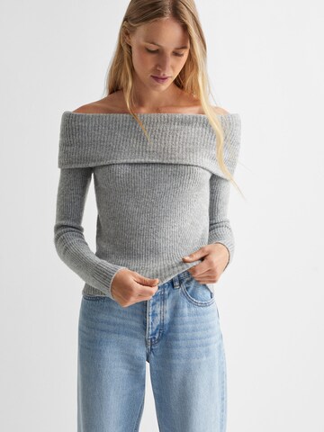 MANGO TEEN Пуловер в сиво: отпред