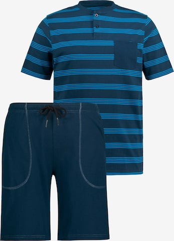 JP1880 Short Pajamas in Blue: front