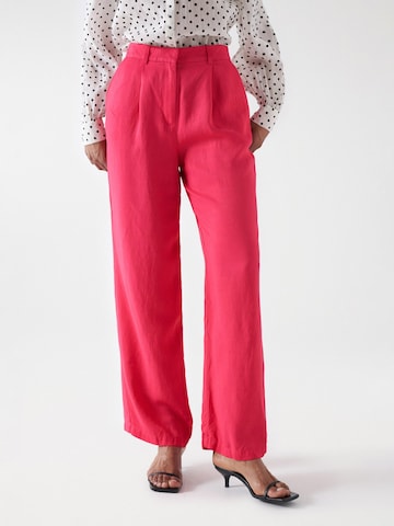 Salsa Jeans Regular Pleat-Front Pants in Pink: front