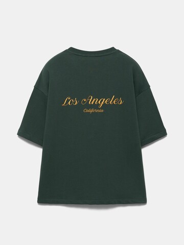 Pull&Bear Tričko 'LOS ANGELES' - Zelená