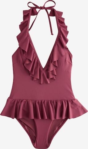 Next Bustier Uimapuku värissä punainen: etupuoli