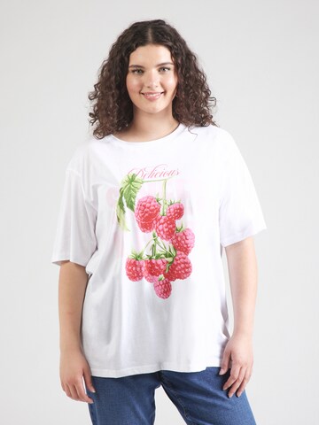 ONLY Carmakoma Μπλουζάκι 'CARROSIE' σε λευκό: μπροστά