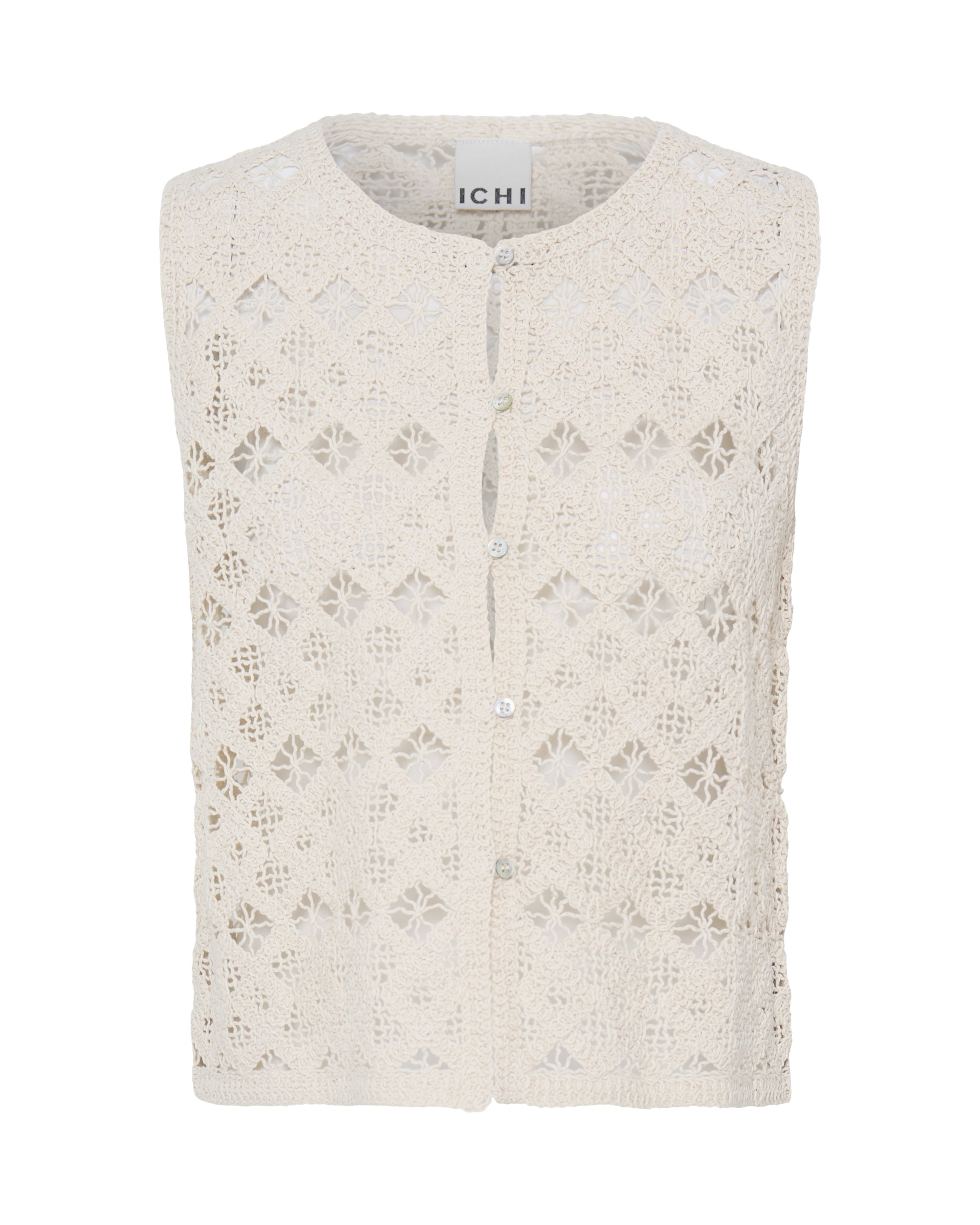 Chemisier 'NEKLA' ICHI en beige : devant