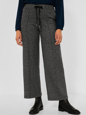 STREET ONE Wide leg Pantalon in Grijs: voorkant