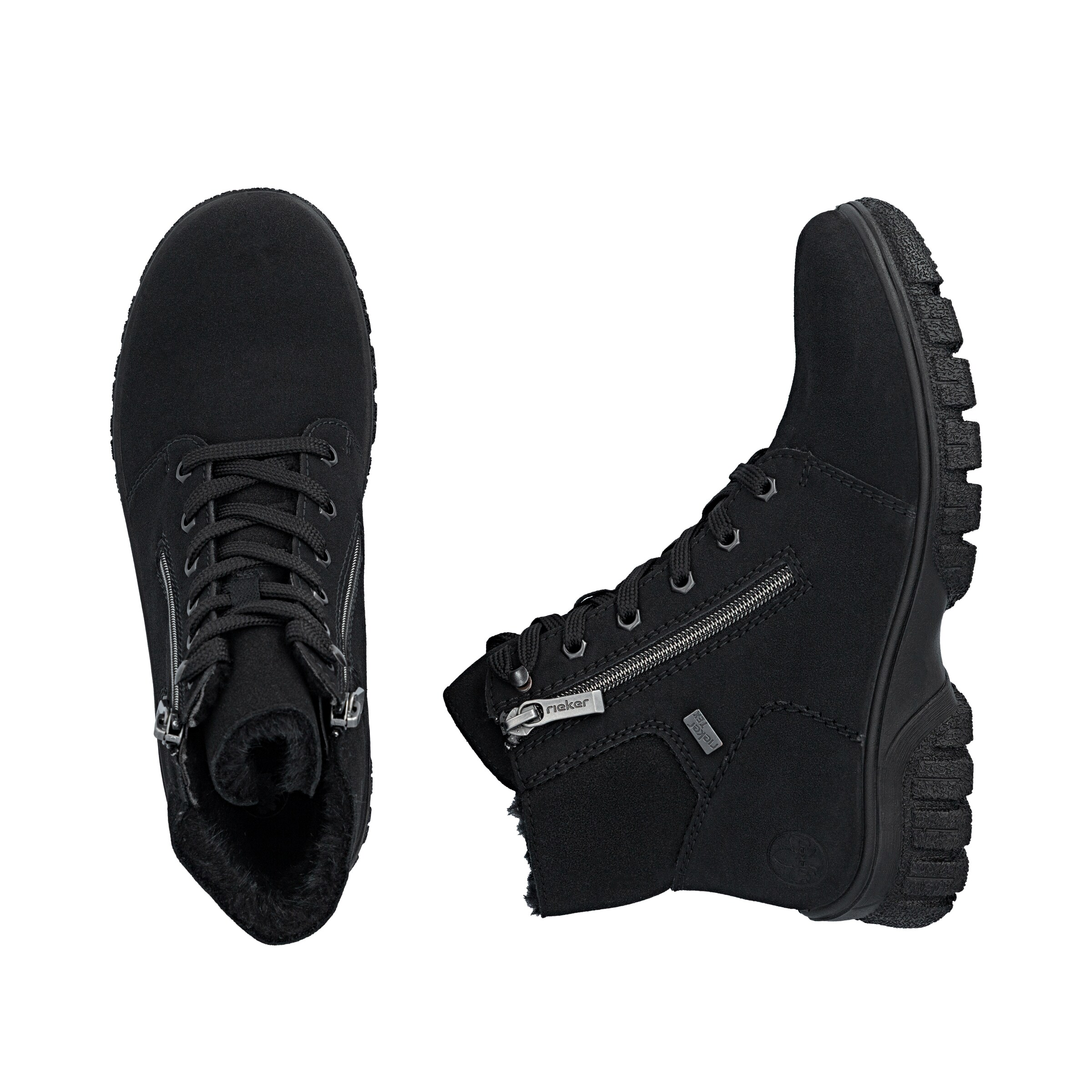 Bottines à lacets Rieker en noir