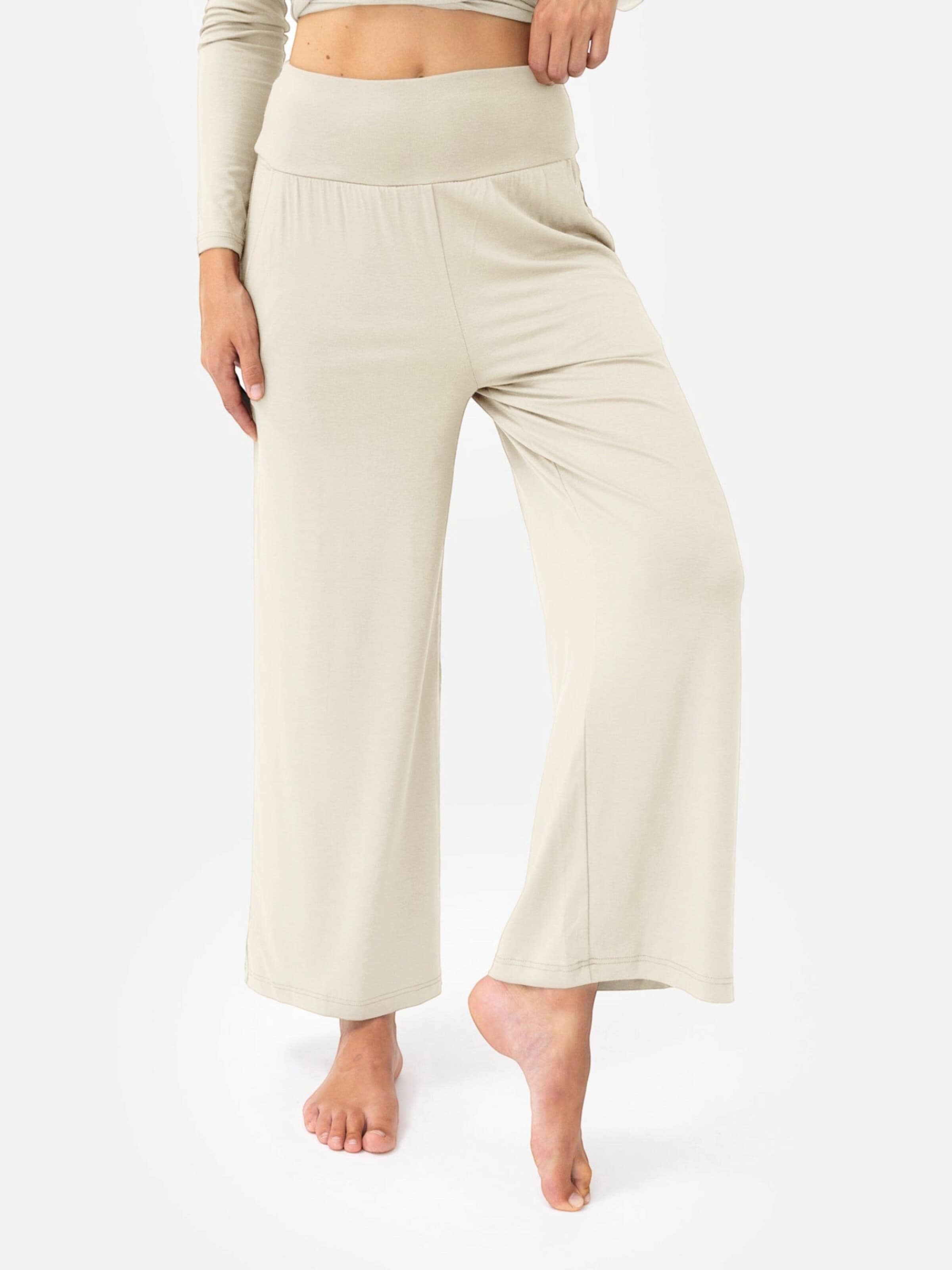 LOTUSCRAFTS Wide leg Sports trousers 'Heya Culotte' in White