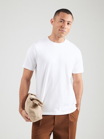 balts KnowledgeCotton Apparel T-Krekls: no priekšpuses