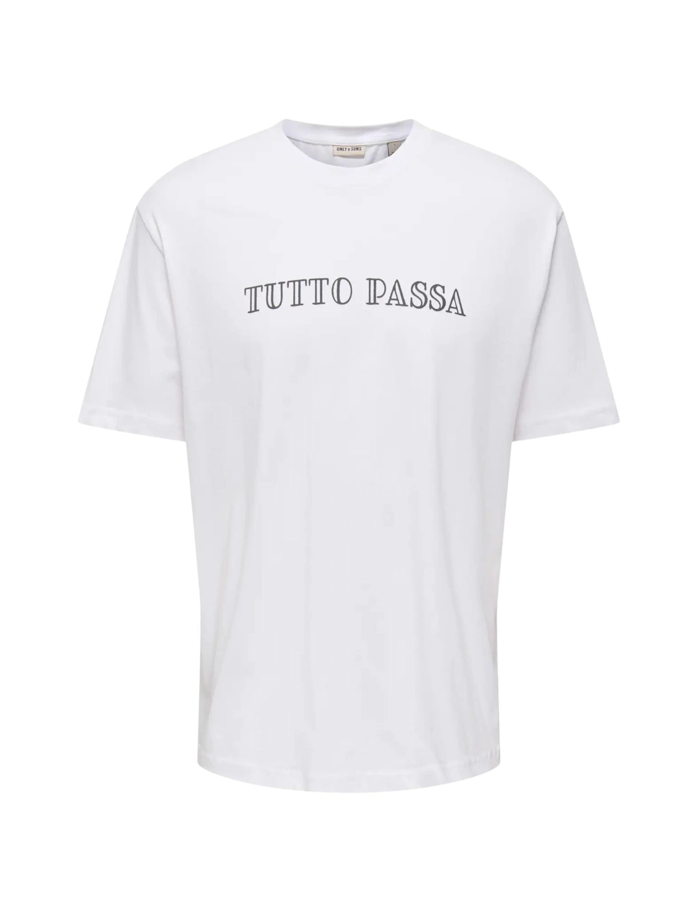 Only & Sons Shirt 'ONLY & SONS ONSALEX PASSA RLX SS TEE T-SHIRT' in White: front