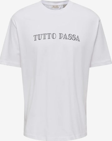 Only & Sons Shirt 'ONLY & SONS ONSALEX PASSA RLX SS TEE T-SHIRT' in Weiß: Vorderseite