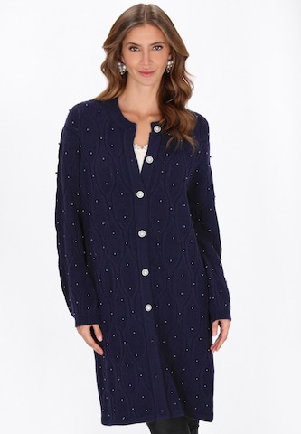 faina Strickjacke in Blau: Vorderseite