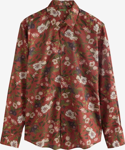 Next Košulja 'Kew Collection' u smeđa / siva / bijela, Pregled proizvoda