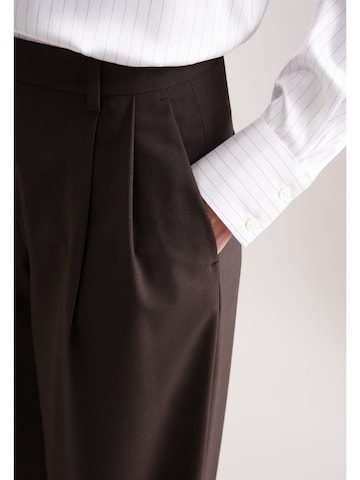 Wide Leg Pantalon à plis 'September Drop 252' SEIDENSTICKER en marron