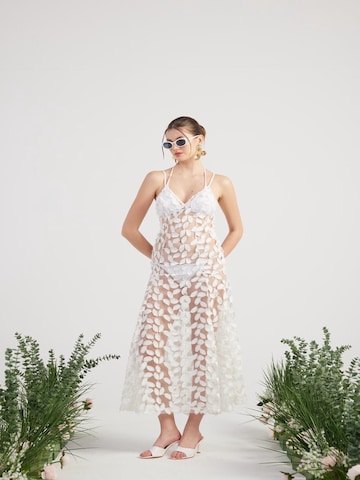 Robe HOLLY LOLLY en blanc : devant