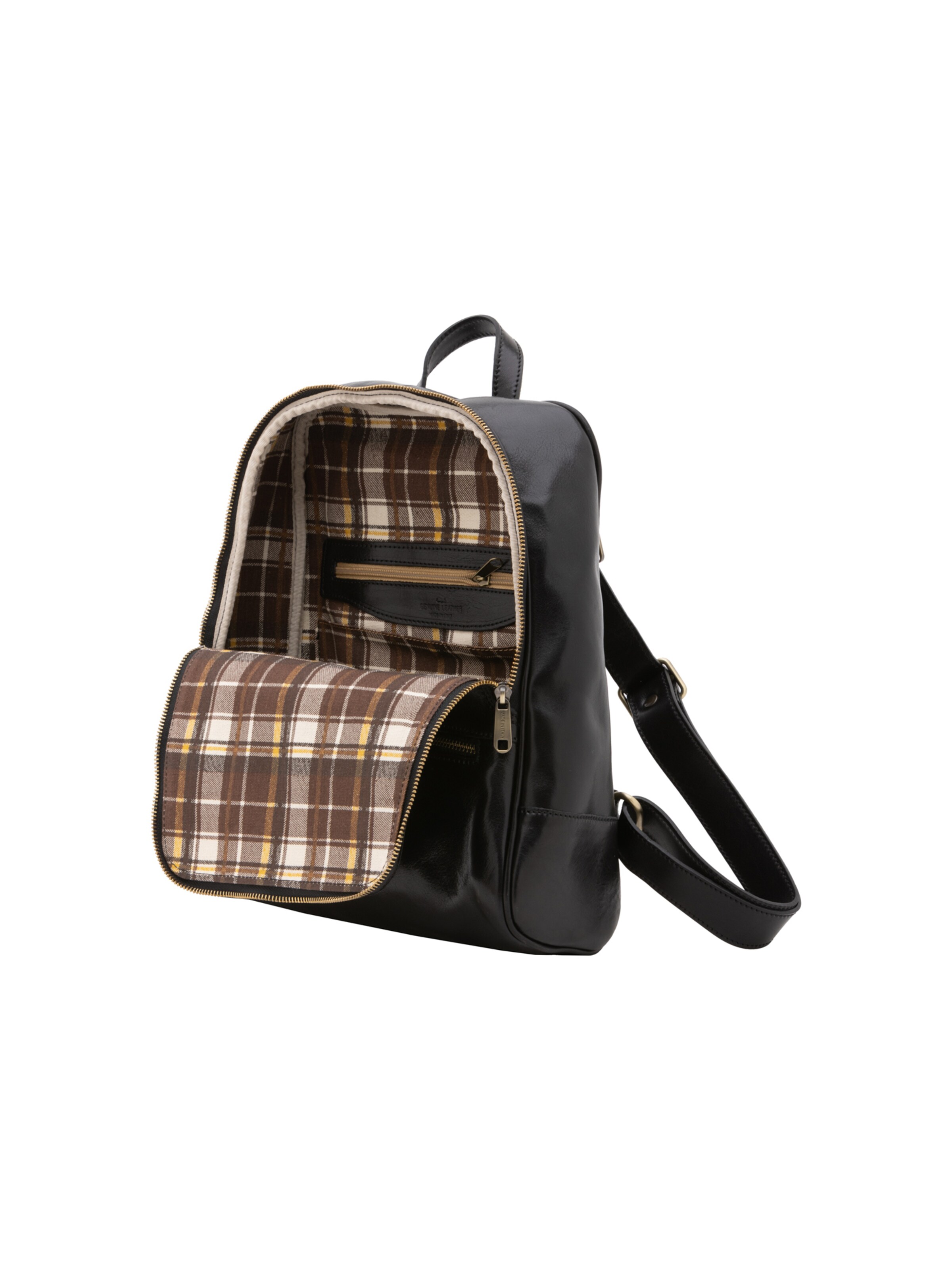 Borsa a spalla 'Zaino Silvanae Vera Pelle - Donna Chiusura Zip Tracolla Regolabile' di I Fratelli in nero