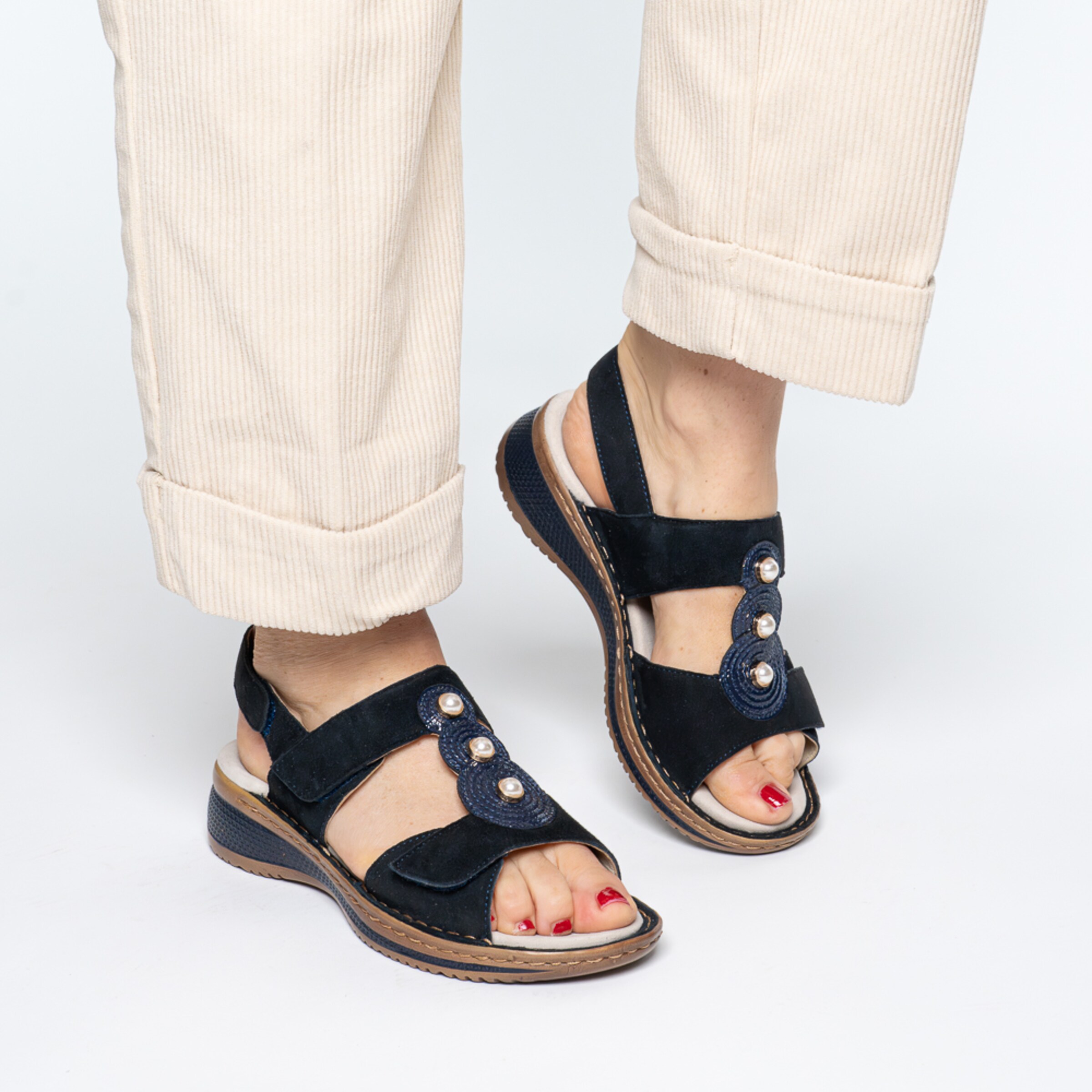 ARA Riemensandale in Blau