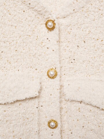 MANGO Knitted Vest 'Hepburn' in Beige