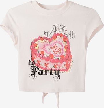 T-shirt Bershka en rose : devant