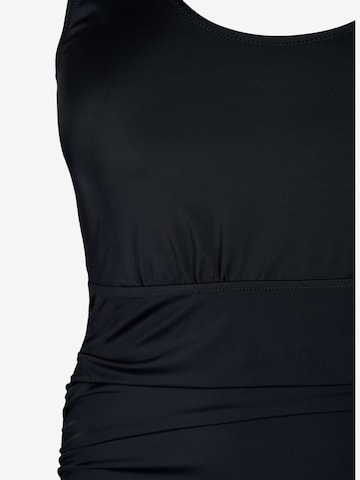 Swim by Zizzi Bustier Strój kąpielowy w kolorze czarny