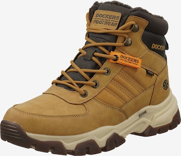 Dockers by Gerli Lace-Up Boots in Yellow: front