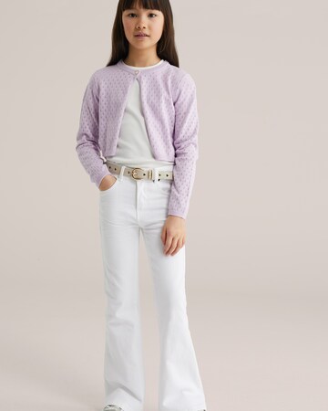 WE Fashion Flared Jeans i vit