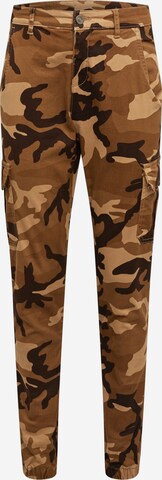 Tapered Pantaloni cargo di Urban Classics in marrone: frontale