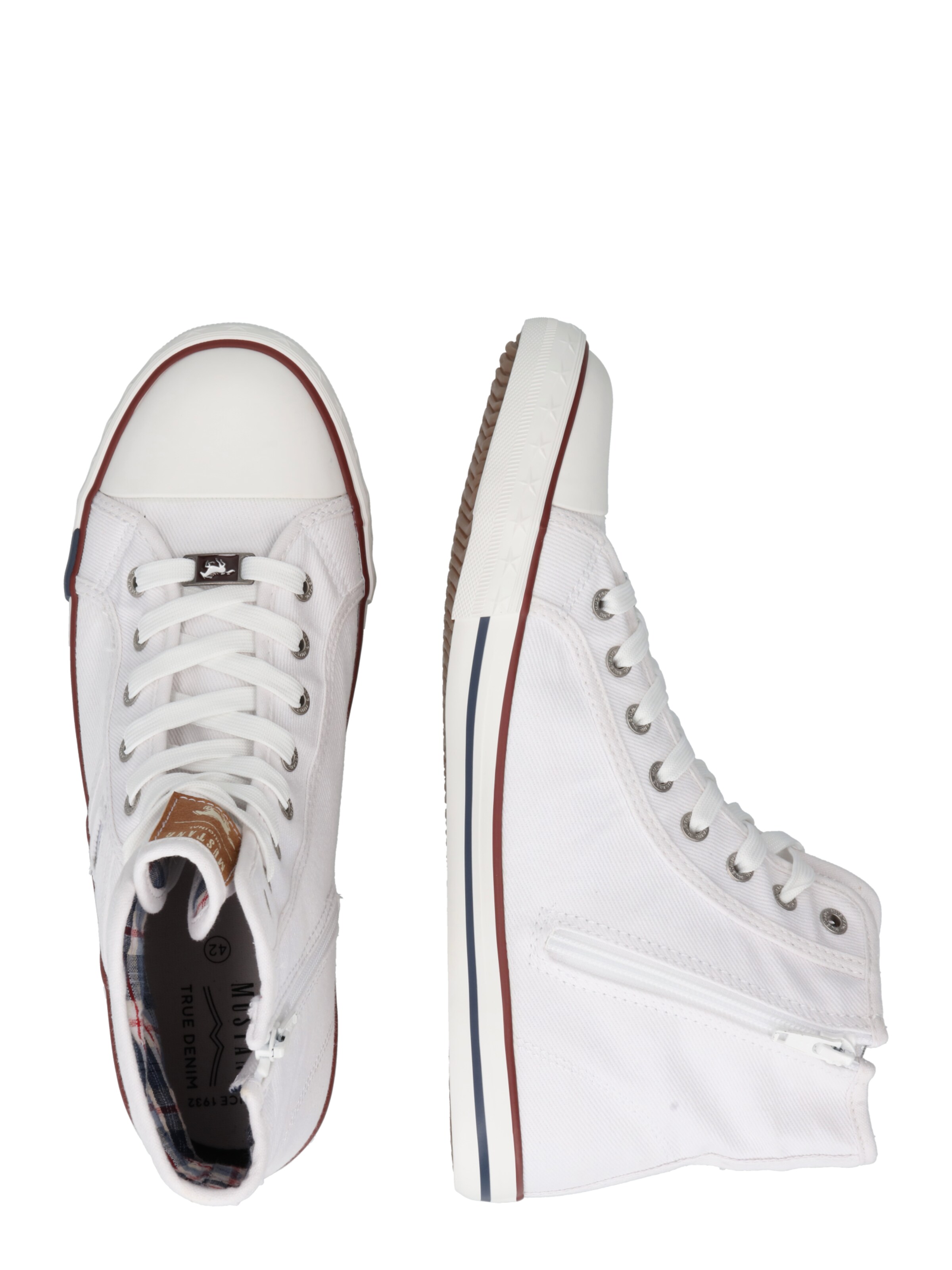 MUSTANG Trampki wysokie w kolorze biały