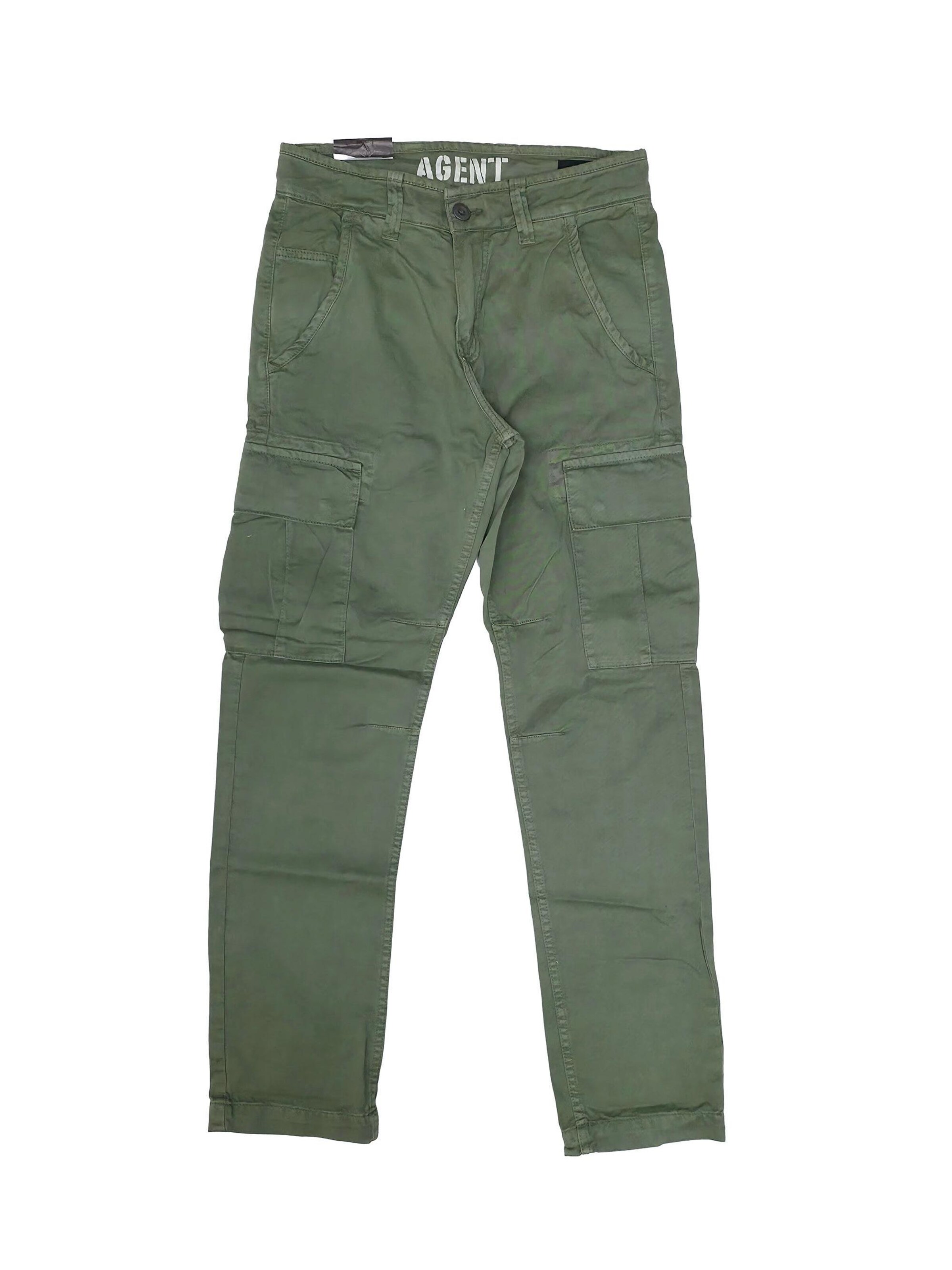 ALPHA INDUSTRIES Regular Cargohose 'Agent'‌‌‌‌‌‌‌ in Grün: Vorderseite