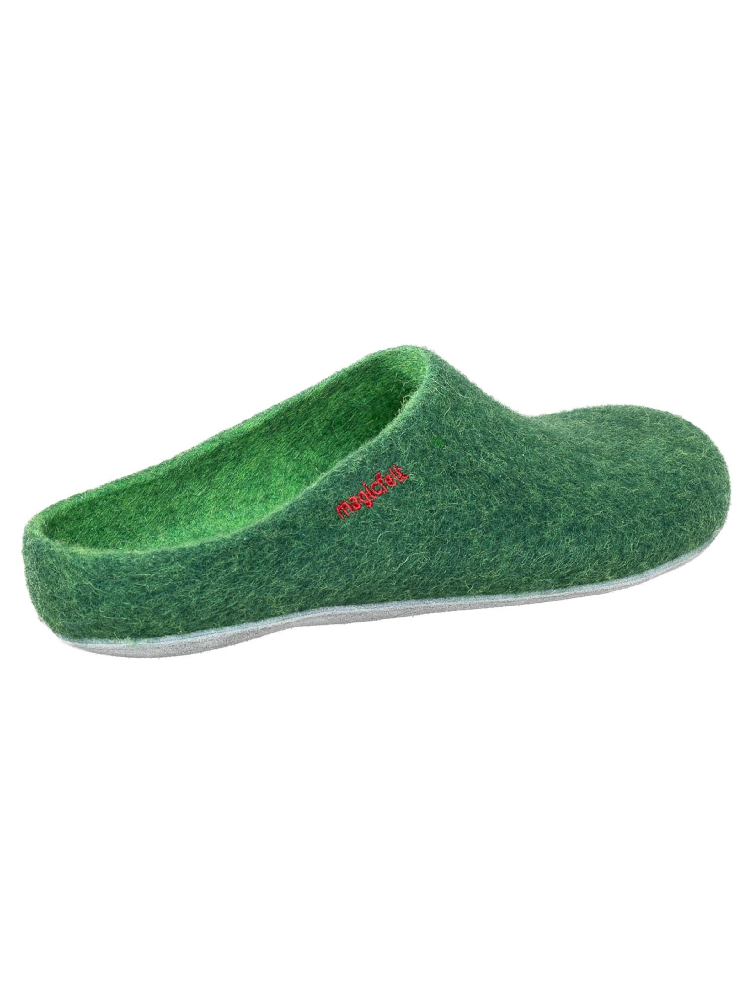 MagicFelt Slippers 'Filz' in Green