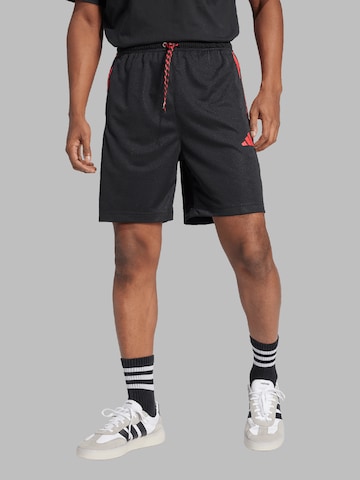 ADIDAS SPORTSWEAR Loosefit Παντελόνι φόρμας 'TIRO' σε μαύρο: μπροστά