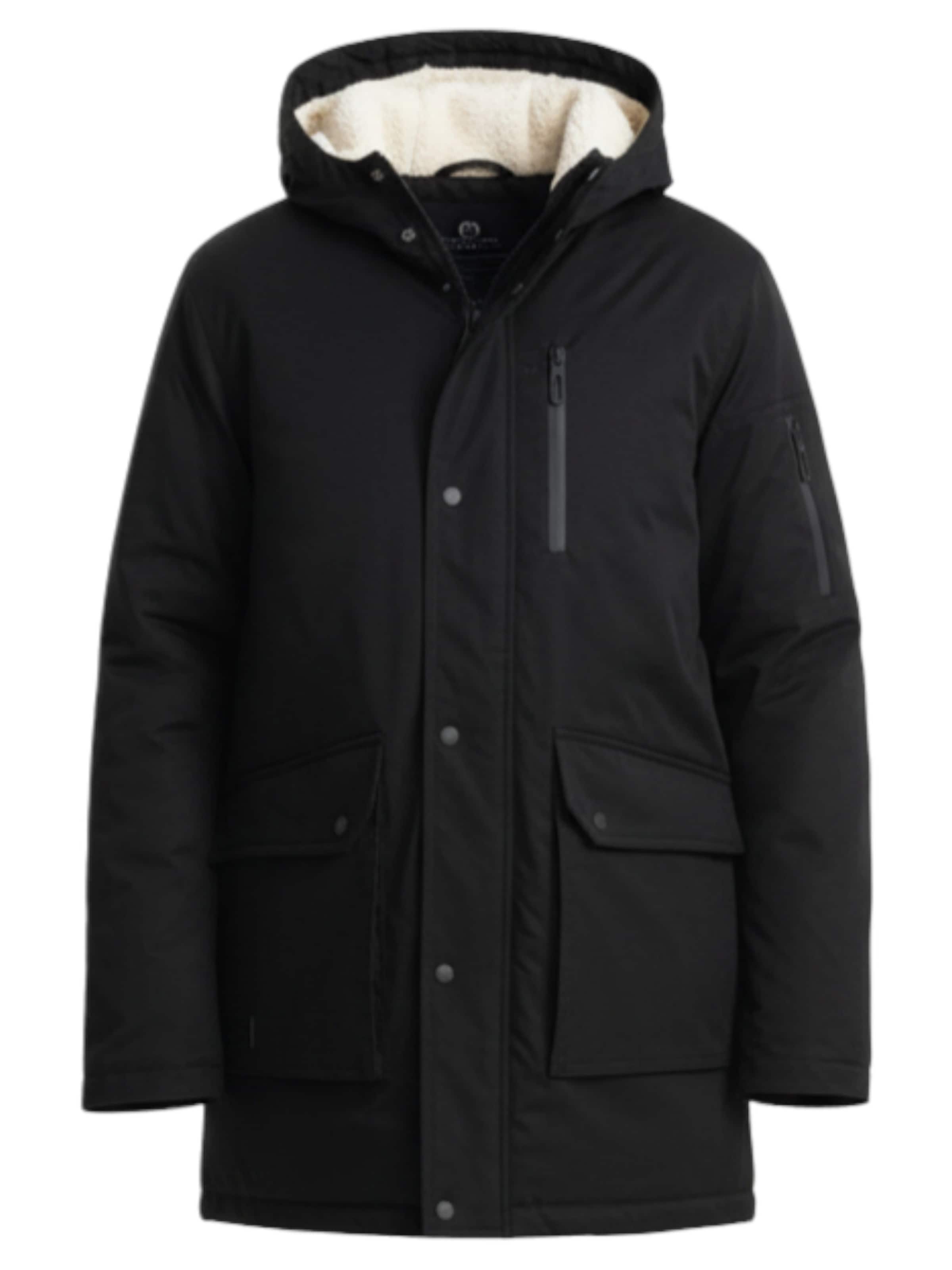 Ombre Winter parka in Black: front