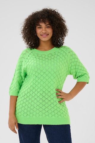 KAFFE CURVE - Jersey 'Mani' en verde: frente
