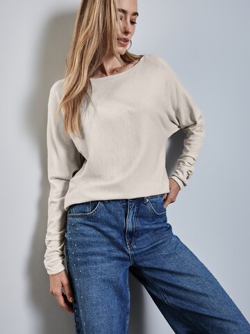 STREET ONE Sweater 'Dolman' in Beige: front